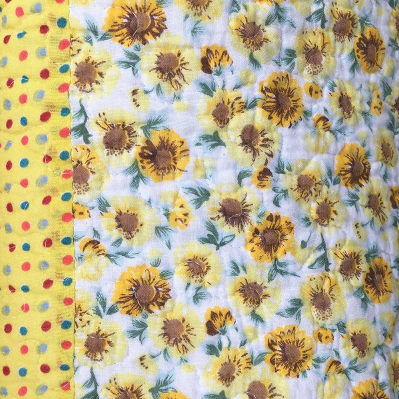 100% Bavlna Bodkovaná Slnečnica Patchwork Prikrývky Súpravy Queensunflowers