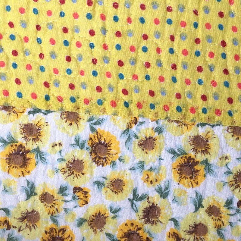 100% Bavlna Bodkovaná Slnečnica Patchwork Prikrývky Súpravy Queensunflowers