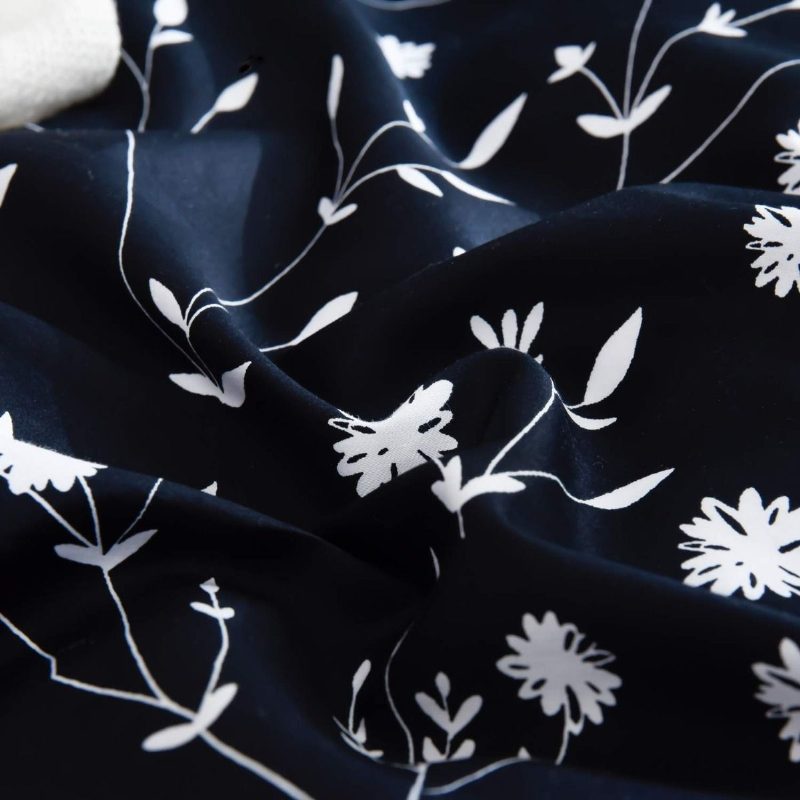 3 Ks Náčrt Kvetov Viniča Biele Listy Súprava Obliečok Na Prikrývku Čierna Simple Life
