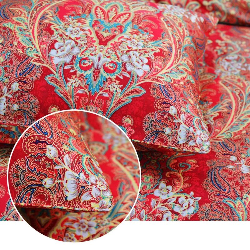 3 Ks Paisley Damask Pattern Bohemian Obliečky Na Periny Kvalita 100% Egyptská Bavlna Počet Nití 1000 Super Soft