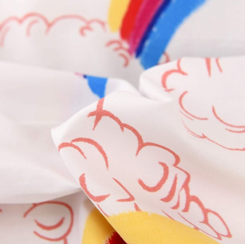 Detská Posteľná Bielizeň So Vzorom Rainbow Cloud 3 Ks 100% Bavlna Dievčenské Magical Stars Ružová Súprava Obliečok Na Prikrývku