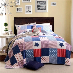 Detská Posteľná Bielizeň Star Kids Patchwork Twin Quilt Prehoz