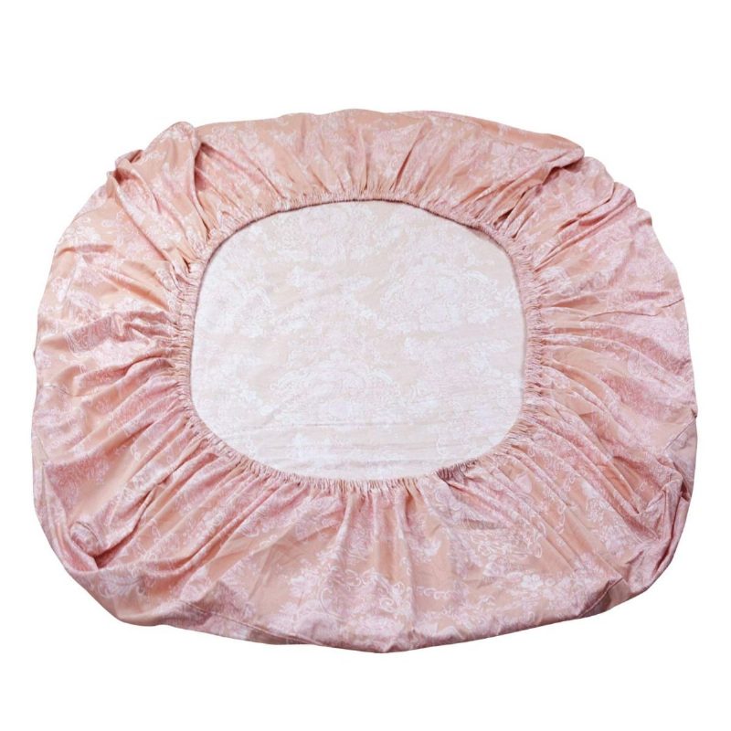 Dievčenské Posteľné Súpravy 100% Bavlna Blush Damask Kvetinové Obliečky Súprava Ružová A Šedá