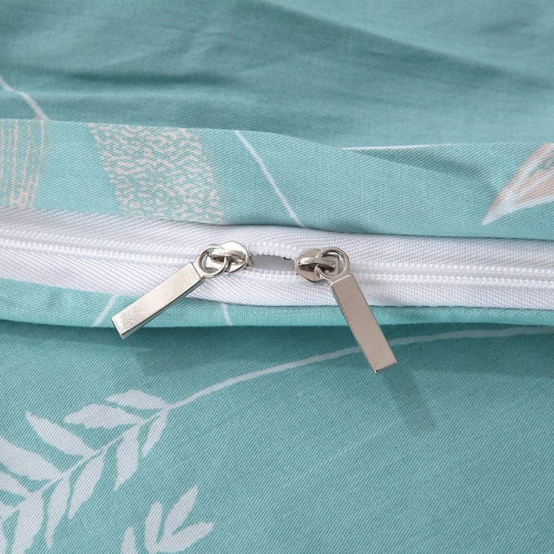 Farmhouse Shabby Teal Floral Vankúš Shams Súprava Obliečky Na Paplón Zo 100 % Bavlny Super Mäkká Hypoalergénna So Zapínaním Na Skrytý Zips 2 Kusy Štandardná Veľkosť