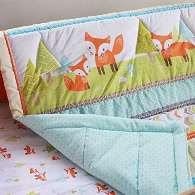 Hravá Súprava Obliečok Do Postieľky Fox Mint Posteľná Bielizeň S Mriežkou Arrow Print Do Detskej Woodland Nursery Viacfarebná Unisex 8ks