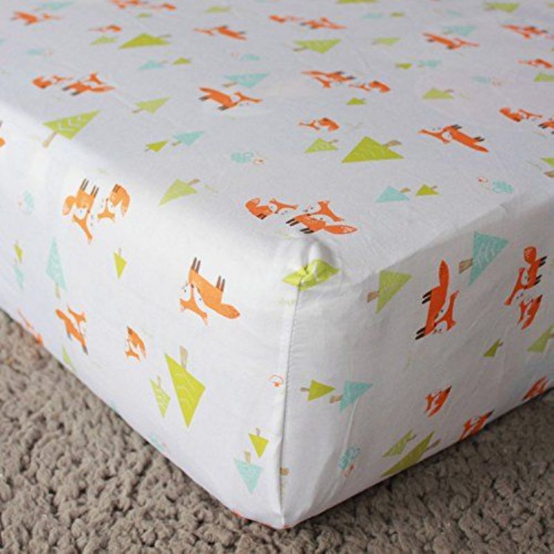 Hravá Súprava Obliečok Do Postieľky Fox Mint Posteľná Bielizeň S Mriežkou Arrow Print Do Detskej Woodland Nursery Viacfarebná Unisex 8ks