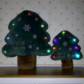 Kreatívny Vianočný Led Svietiaci Vankúš Na Stromček Plyšové Hračky Detské Darčeky Dekorácia Na Domácu Párty