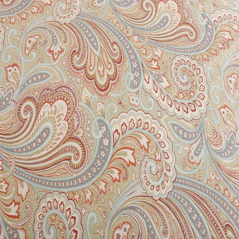 Luxusná Posteľná Bielizeň Paisley Design Obliečky 800 Nití 100 % Egyptská Bavlna Khaki