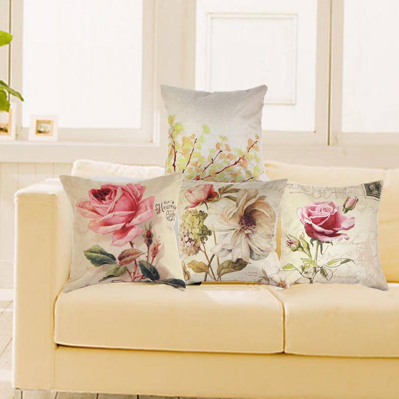 Obliečka Na Vankúš Na Vintage Throw Cushion Rose Flowers