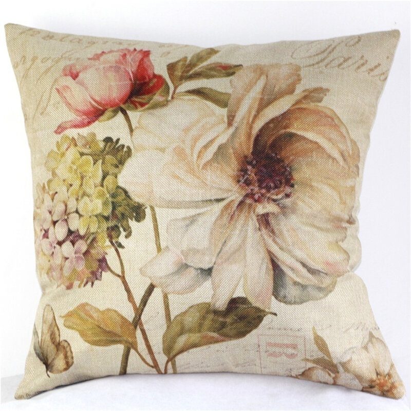 Obliečka Na Vankúš Na Vintage Throw Cushion Rose Flowers