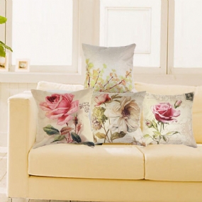Obliečka Na Vankúš Na Vintage Throw Cushion Rose Flowers