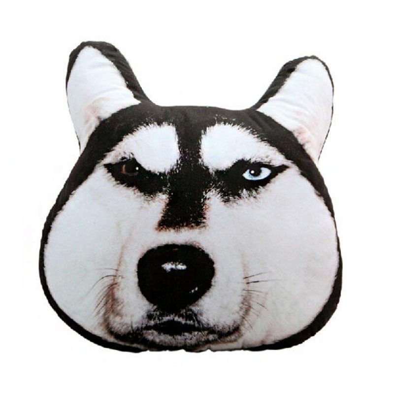 Plyšový 3d Vytlačený Vankúš Pre Psa Samojed Husky Doge Pre Psa Aljaška