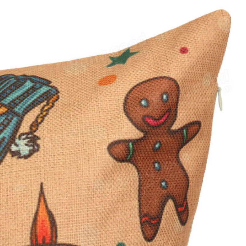 Ponožky Na Vianočný Stromček S Kreslenými Potlačami Na Vankúše Na Domácu Pohovku Square Cushion Cover