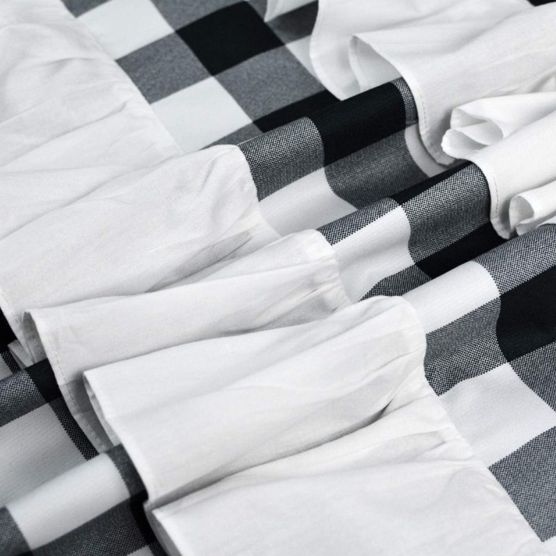 Posteľná Súprava Buffalo Plaid King Size 3-dielna Obliečka Na Prikrývku Farmhouse (king Black And White Plaid)