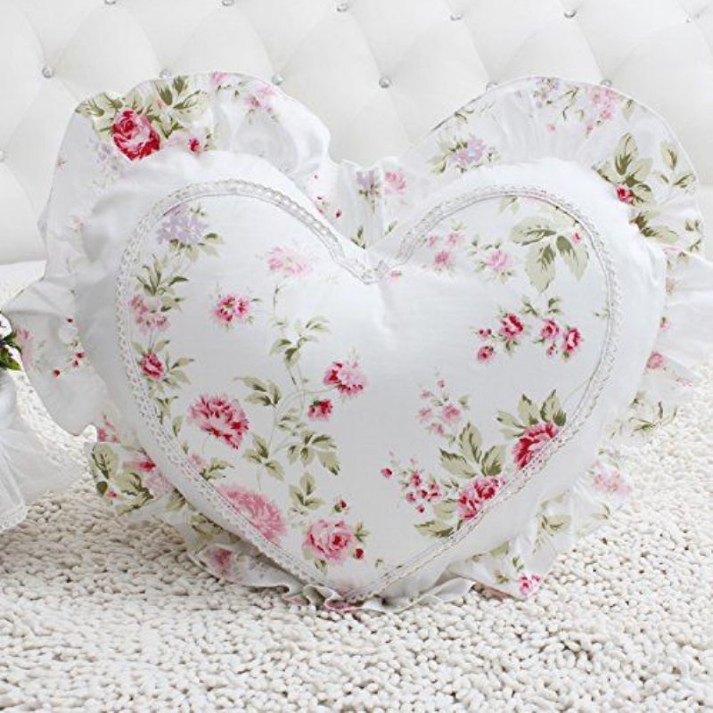 Romantické Ružové Kvetinové Vankúše Candy Heart Štvorcové Na Rozkladaciu Pohovku Throw 1 Kus (bulgaria Rose Heart)