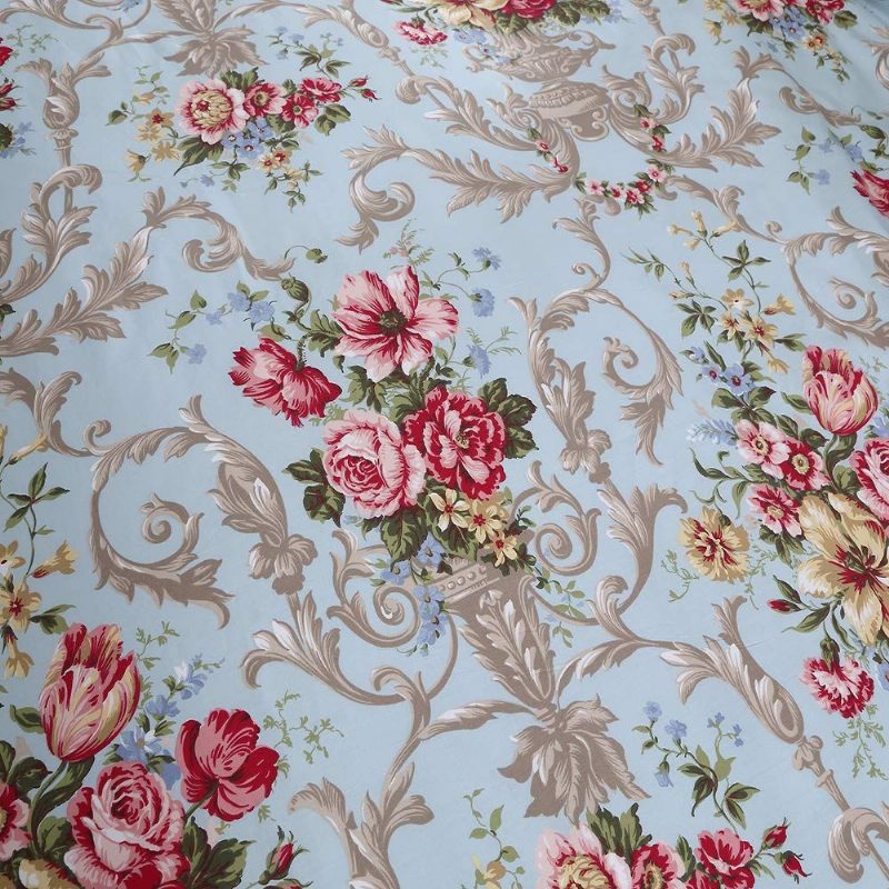 Shabby Floral Classic Luxusný Dizajn Posteľnej Bielizne S Pivonkou 3 Ks Súprava Obliečok Na Prikrývku Zo 100 % Egyptskej Bavlny