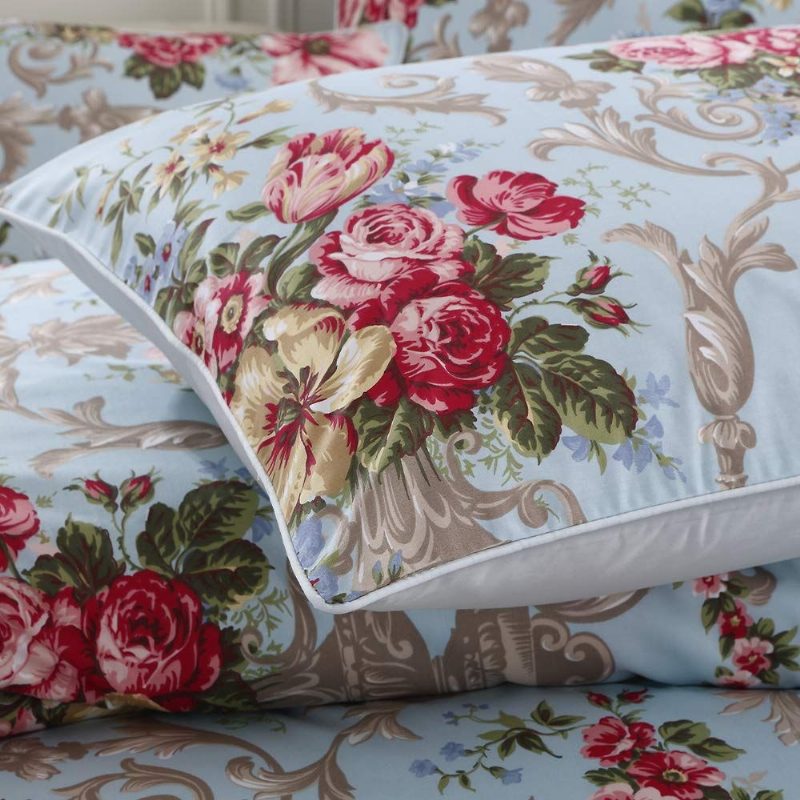 Shabby Floral Classic Luxusný Dizajn Posteľnej Bielizne S Pivonkou 3 Ks Súprava Obliečok Na Prikrývku Zo 100 % Egyptskej Bavlny