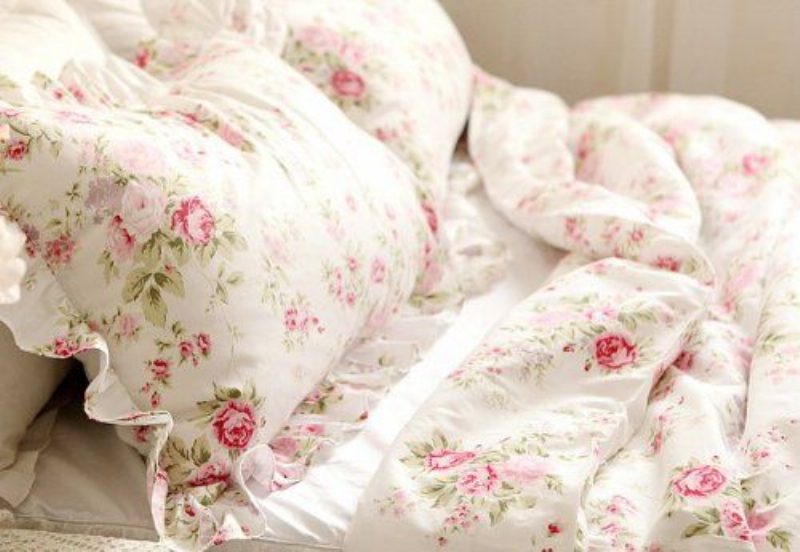 Shabby Pink Rose Kvetinová Potlač Obliečky Na Vankúše Elegantný Vidiecky Štýl Vintage Čipka Volániky Na