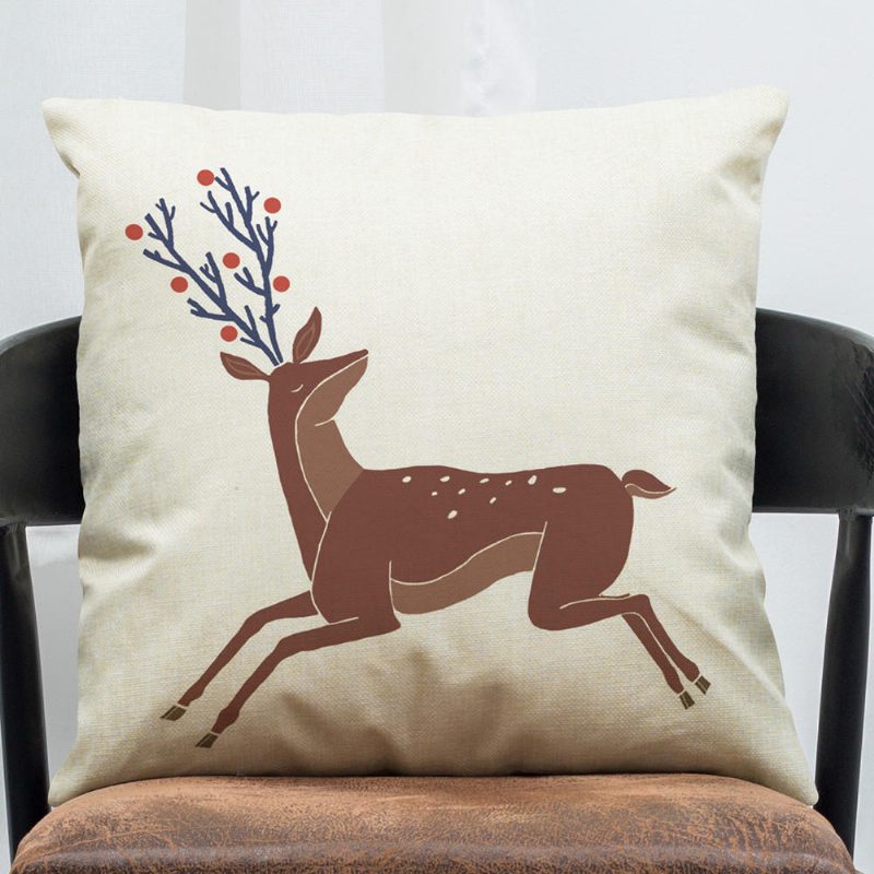 Super Mäkký Plyš Moderný Minimalistický Štýl Deer Nordic Cotton Obliečka Na Vankúš Na Domácu Pohovku Decration