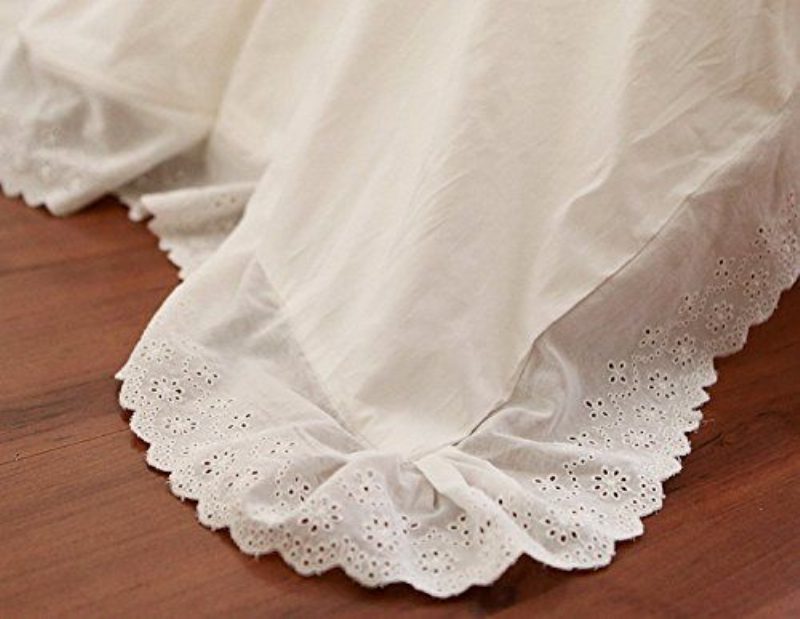 Súprava Dievčenskej Posteľnej Bielizne Snehobiela Čipka Elegantná Obliečky Na Perinu S Kórejskou Čipkou