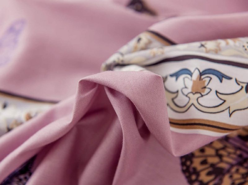 Súprava Dievčenskej Posteľnej Bielizne Zo 100 % Bavlny 3 Ks Ružových Obliečok Na Perinu So Vzorom Motýľa