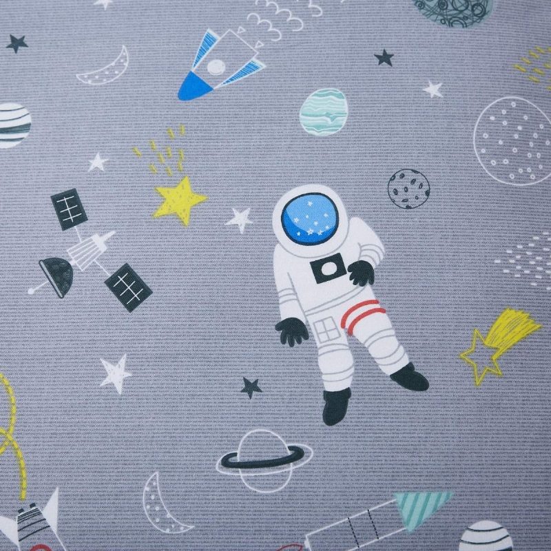 Súprava Obliečok Do Detskej Postieľky Do Pre Chlapčeka 100% Bavlna Galaxy Detská Posteľná Bielizeň Šedá Do Pre Chlapca Astronauta