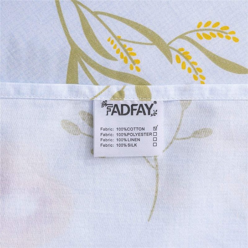 Súprava Obliečok Fadfay Twin Xl Obliečky Vintage Farmhouse Z Francúzskeho Vidieka Shabby White Kvetinová 100% Bavlna Super Mäkká Hypoalergénna Obliečka S Hlbokým Vreckom 4ks Veľ.