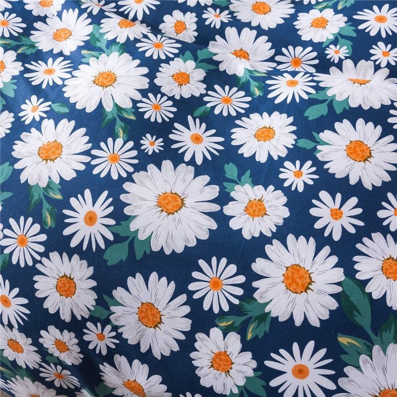 Súprava Obliečok Na Paplón S Potlačou Daisy Flowers 100 % Bavlna Super Mäkká 3 Kusy Dievčenská Letná Kvetinová Posteľná Bielizeň Vintage Farmhouse Obojstranná Prikrývka S Kvetinovou Mriežkou So Zapínaním Na Skrytý Zips