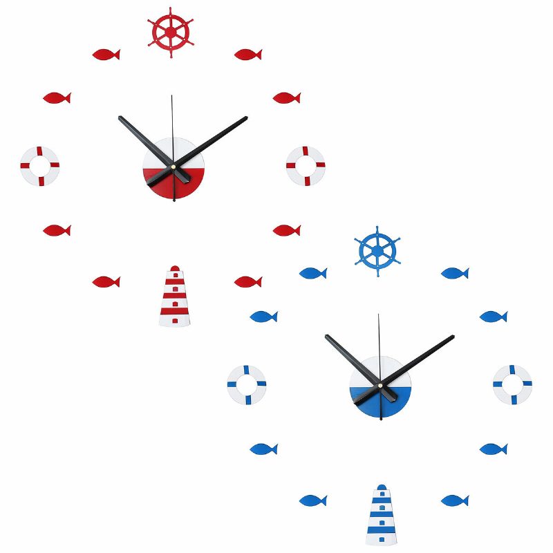 Akrylátové Nástenné Hodiny V Stredomorskom Štýle Diy Bójka Zvonček S Rybičkou Diy Mute