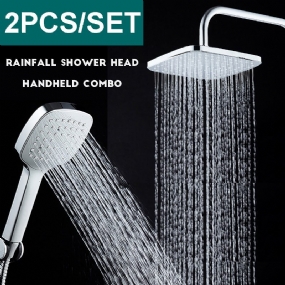 2pcs Set Abs Automatická Sprchová Súprava Na Odstraňovanie Vodného Kameňa Galvanická Sprcha Rainforest