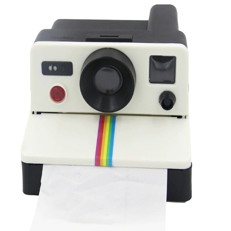 Kreatívny Retro Fotoaparát Polaroid Tvarom Inšpirovaný Škatuľkami Na Papierové Vreckovky Toaletná Rolka Stojan Na Papier Škatuľka Kúpeľňa