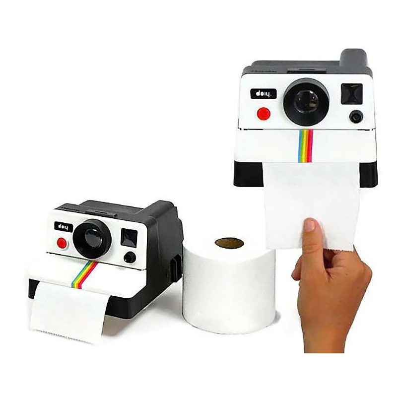 Kreatívny Retro Fotoaparát Polaroid Tvarom Inšpirovaný Škatuľkami Na Papierové Vreckovky Toaletná Rolka Stojan Na Papier Škatuľka Kúpeľňa