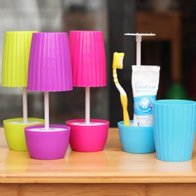 Kreatívny Tvar Stolovej Lampy V Štýle Bonsajov Pohár Na Zubnú Kefku Držiak Na Pastu Kúpeľňové Doplnky