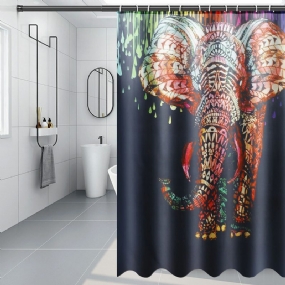 Sprchový Záves Afrika Elephant 180 X 180 cm Vodotesný Odolný