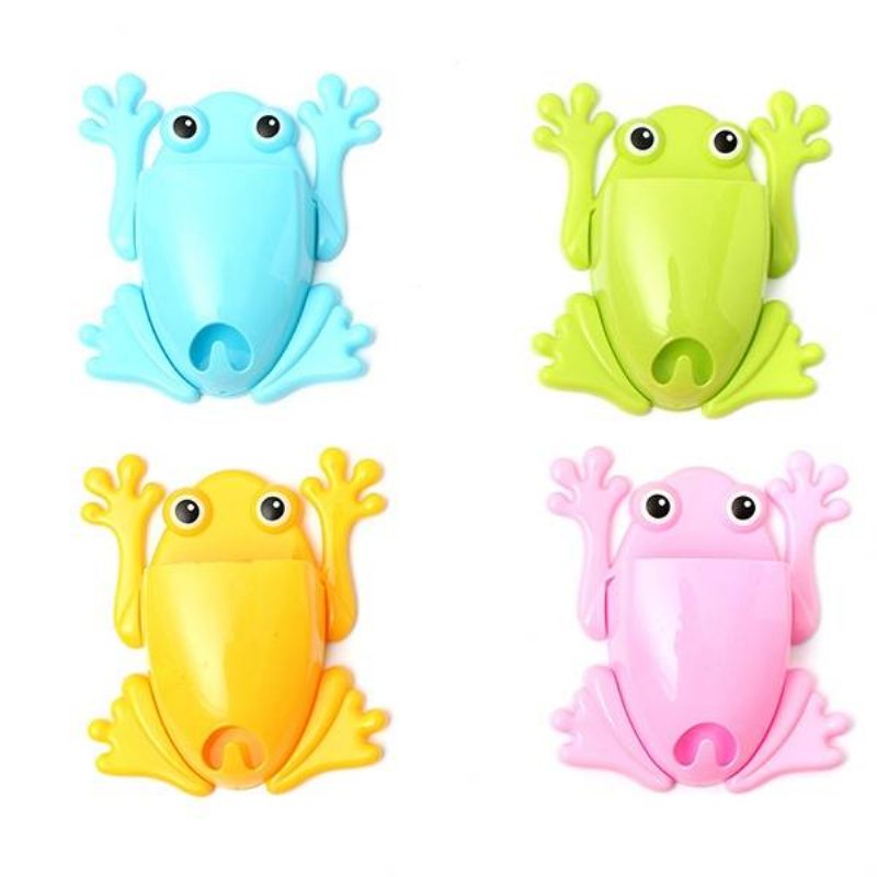 Úložná Škatuľka S Organizérom Na Zubnú Kefku Cute Frog Na Stenu