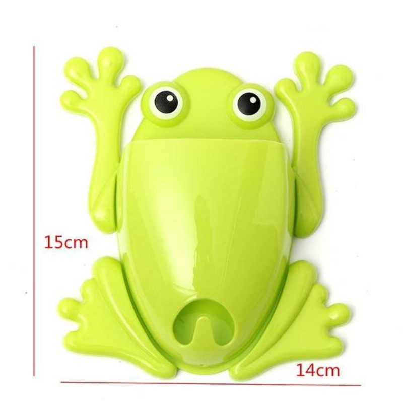 Úložná Škatuľka S Organizérom Na Zubnú Kefku Cute Frog Na Stenu