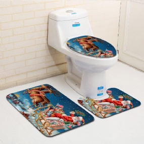 Umývateľné Poťahy Na Záchodové Sedátko Do Kúpeľne Koberec Do Protišmyková Súprava Podložiek Do Koberčeky Do