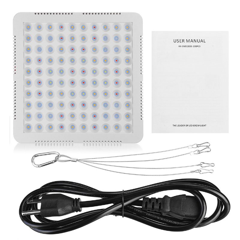 100 Led Grow Light Full Spectrum Panel Pre Vnútornú Hydrozeleninovú Kvetinovú Lampu