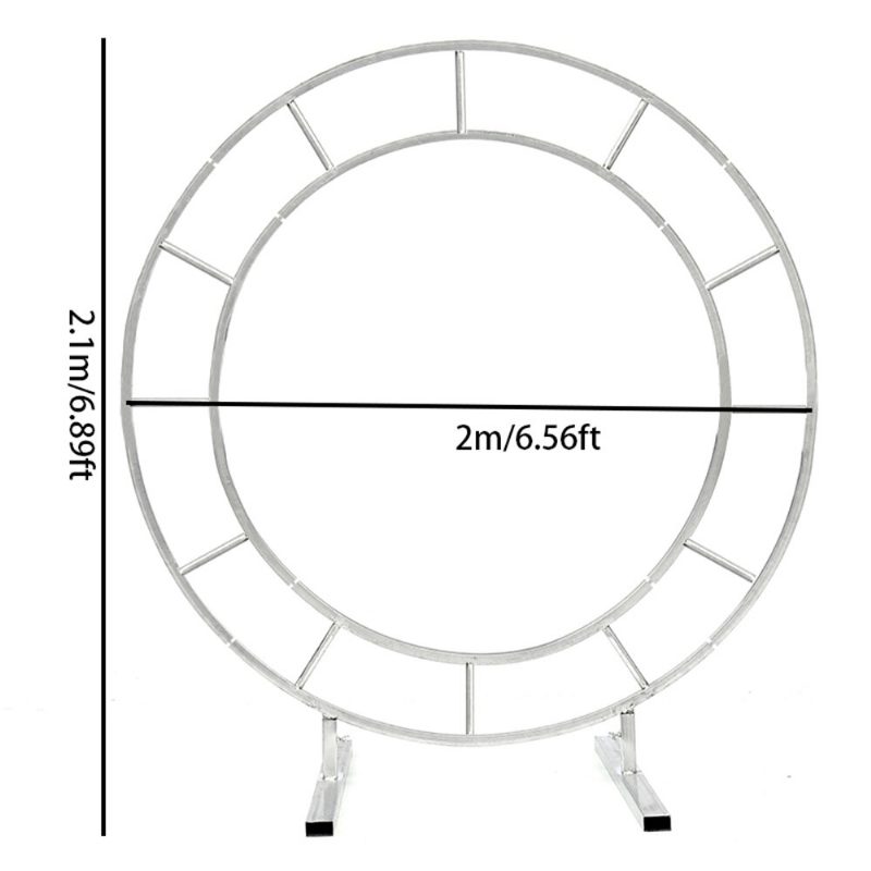 1.2 M/1.5 M/2 M Kruhový Oblúk Rám Kovové Okrúhle Svadobné Párty Romantické Pozadie