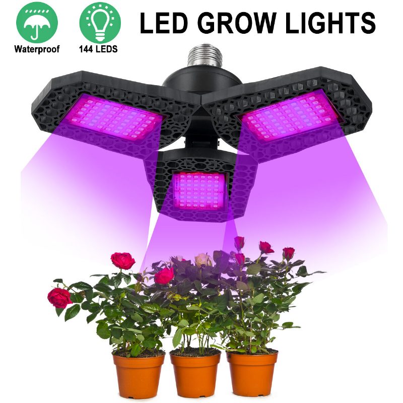 144 Led Grow Lights Panel Full Spectrum E27 Led Green Plant Lampy