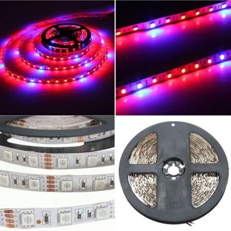 1m 2m 3m 4m 5m 3:1 5050 Smd Led Nevodotesné Svetlo Na Hydroponické Pestovanie Rastlín Dc12v