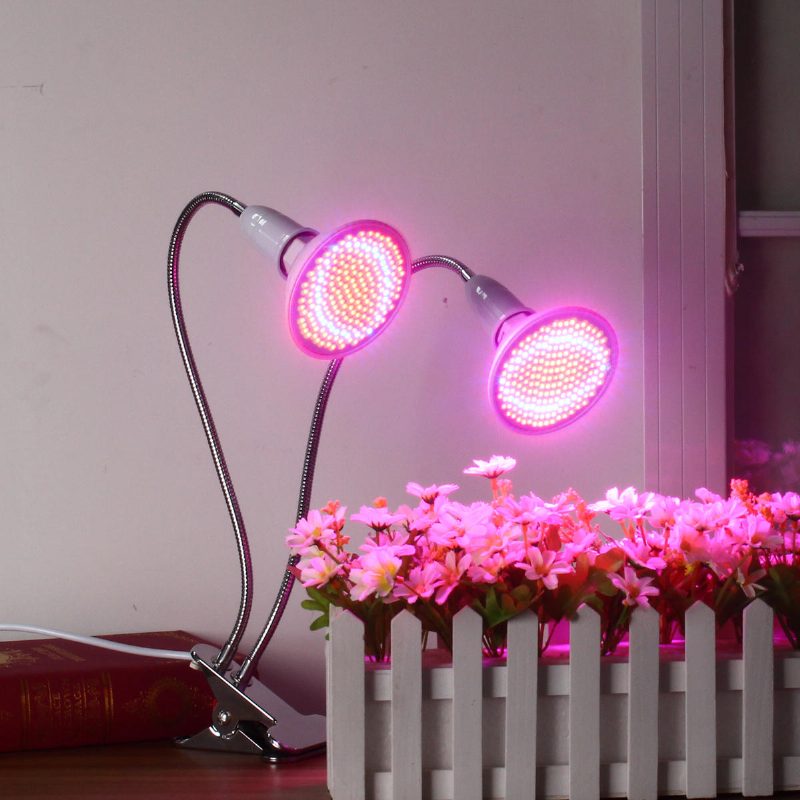 20 cm Trubicový Držiak Žiarovky S Dvojitou Hlavou A Adaptérom Na Žiarovku So Spínačom Pre E27 Led Grow Light