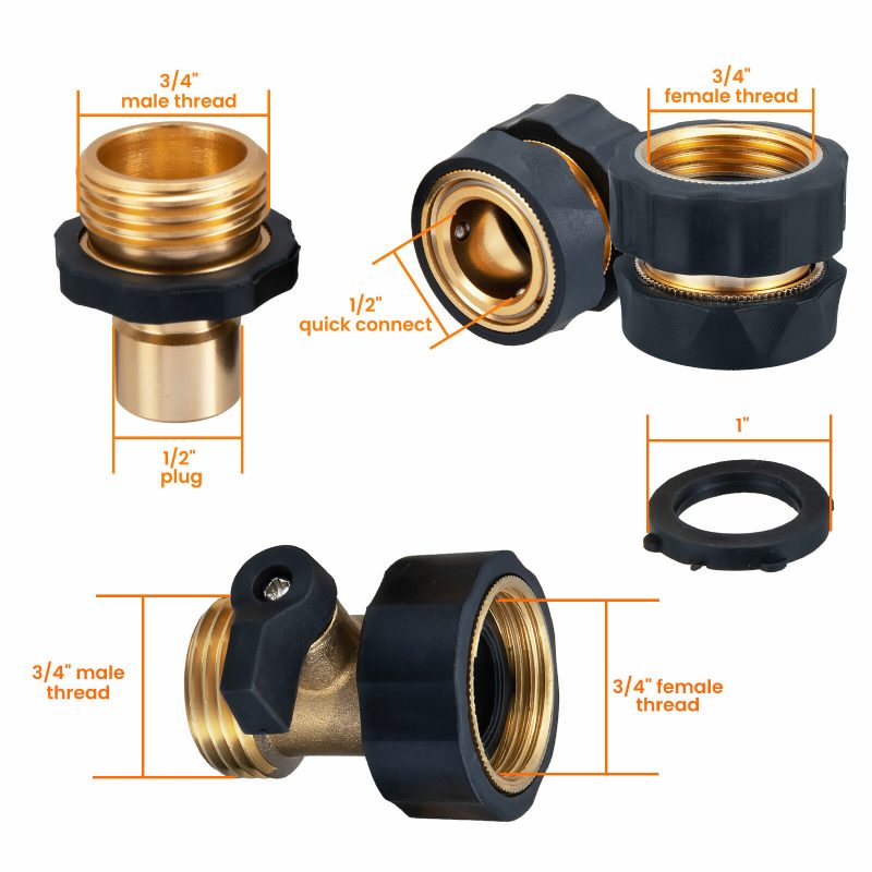 3/4' Záhradná Hadica S Rýchlym Pripojením Na Vodu Sada Mosadzného Samčieho Konektora