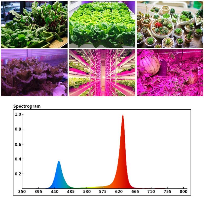 45w Led Grow Light Panel Rastúca Lampa Hydropónia Vnútorné Osvetlenie Kvetov Zelenina Ac85-265v