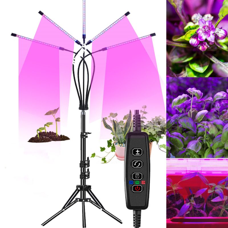 5 Hesds Led Grow Light Svietidlá Na Pestovanie Rastlín So Statívom Pre Izbové Rastliny