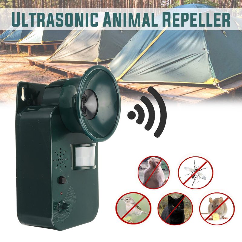 5000 Sqft 9v Dc Ultrazvukový Bezdrôtový Odpudzovač Škodcov Vonku Bezpečne Odpudzuje Rôzne Zvieratá