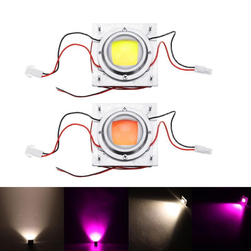 50w Biela/ružová Farba Full Spectrum Cob Grow Light Kit Čip Chladiča Led Šošovkový Modul Ac170-300v