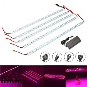 5pcs 50cm Smd5050 Nevodotesné 5:1 Led Pásové Svetlo + 5a Napájací Adaptér Pre Pestovanie Rastlín V Záhrade Dc12v