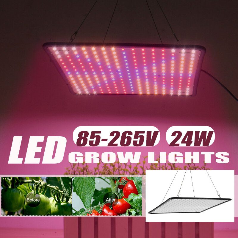 Ac85-265v 225led 24w Svetlo Na Pestovanie Celospektrálne Led Na Rastlín Vnútorná Lampa Na Zeleniny