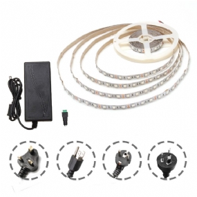 Dc12v 5m Červená:modrá 5:1 Nevodotesná Smd5050 Full Spectrum Led Strip Light Grow + Napájací Zdroj